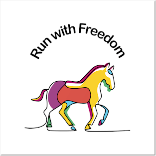 Horses -  Run with Freedom Posters and Art